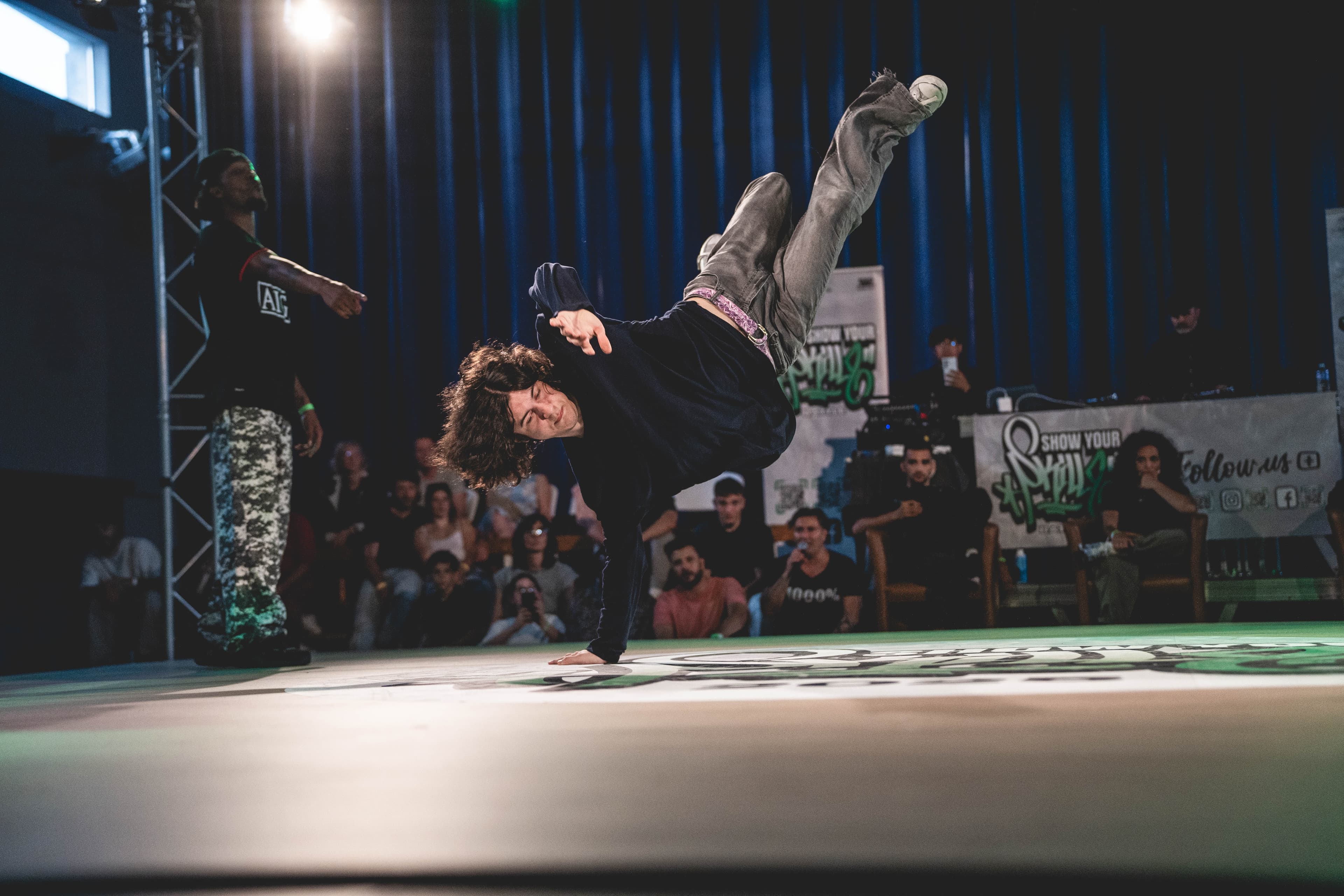 B-Boy one hand balance